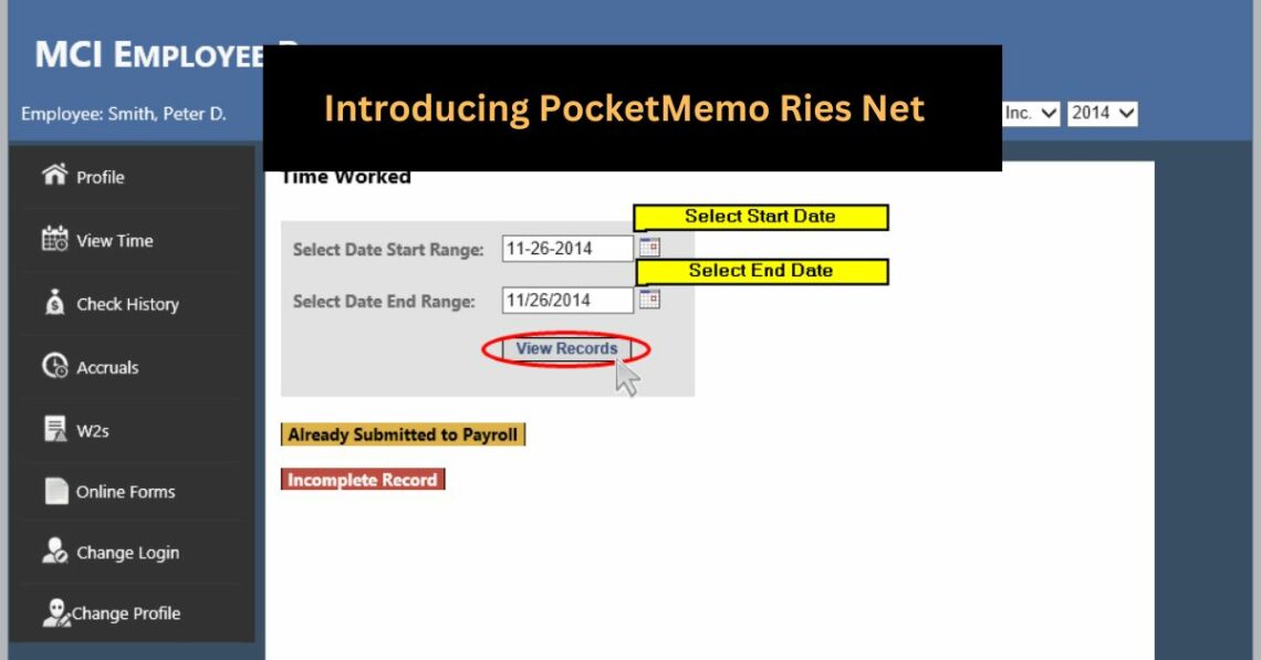 Introducing PocketMemo Ries Net