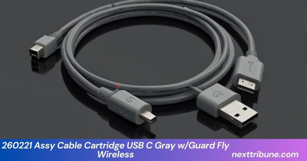 260221 Assy Cable Cartridge USB C Gray w/Guard Fly Wireless