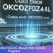 Codes Error OKCFOZ4.5L About OHILFOZ4.5L Program